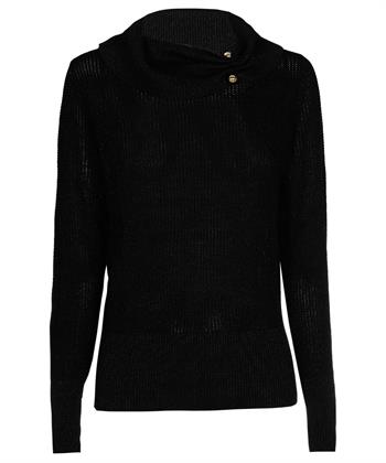 Caroline Biss Pullover mit weitem Rollkragen Lurex