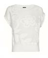 Caroline Biss Pullover offenem Strick Blumen