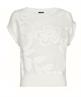 Caroline Biss Pullover offenem Strick Blumen