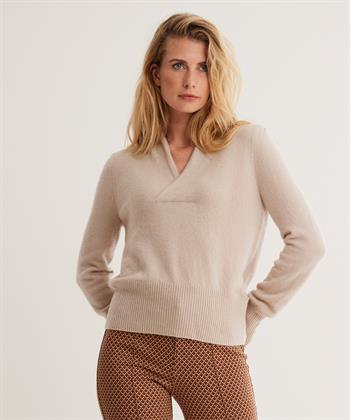 Caroline Biss Pullover Schalkragen V-Ausschnitt