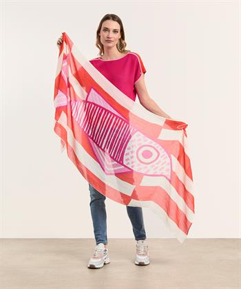 Caroline Biss Schal gestreift Fisch