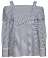 Caroline Biss schulterfreie Bluse streifen