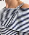 Caroline Biss schulterfreie Bluse streifen