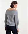 Caroline Biss schulterfreie Bluse streifen
