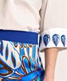 Caroline Biss Seiden-Palazzo-Hose Blatt