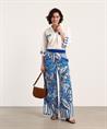 Caroline Biss Seiden-Palazzo-Hose Blatt