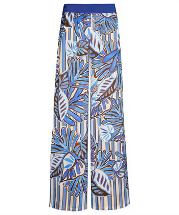 Caroline Biss Seiden-Palazzo-Hose Blatt