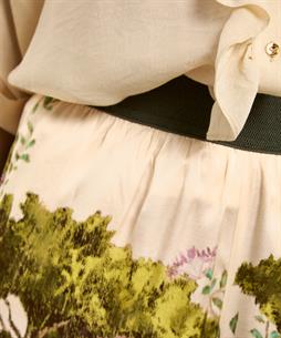 Caroline Biss Seiden-Palazzo-Hose Blumendruck