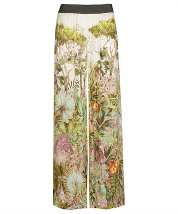 Caroline Biss Seiden-Palazzo-Hose Blumendruck