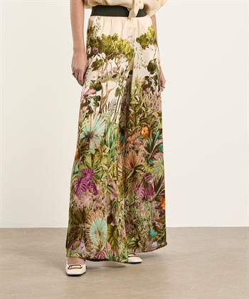 Caroline Biss Seiden-Palazzo-Hose Blumendruck