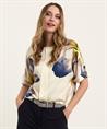 Caroline Biss seidige Bluse große Blume