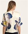Caroline Biss seidige Bluse große Blume