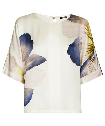 Caroline Biss seidige Bluse große Blume