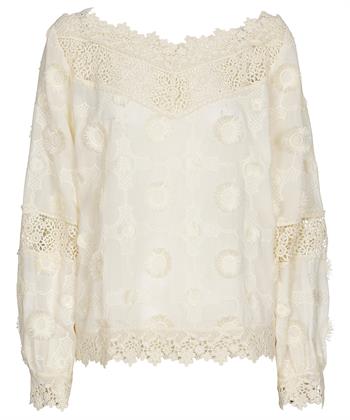 Caroline Biss Weithalsbluse Spitze
