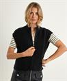 Caroline Biss ärmellose Strickjacke mit Reißverschluss