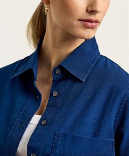 CLOSED korte spijker blouse