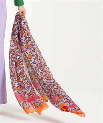 Codello Schal floral plissé