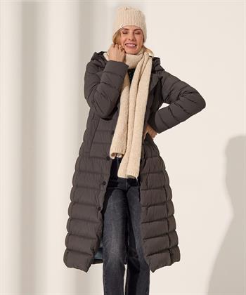 Creenstone Daunenjacke lang mit eingesetzter Kapuze