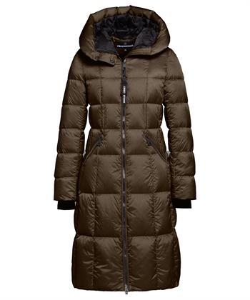 Creenstone Daunenjacke lang mit Kapuze
