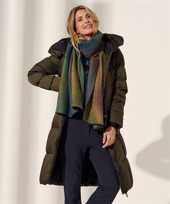 Creenstone Daunenjacke lang mit Kapuze