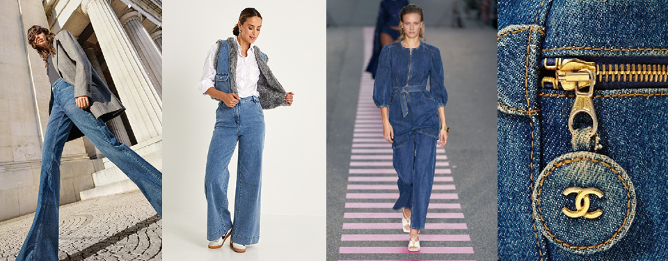 Denim Blau Trendfarbe AW24 Damenmode