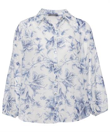 Emotions Baumwollbluse aus Voile Blume