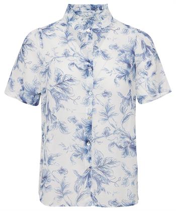 Emotions Baumwollbluse Voile Rüschenblüten Blume