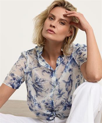 Emotions Baumwollbluse Voile Rüschenblüten Blume