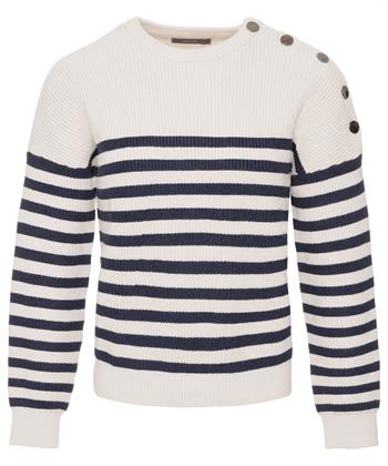 Emotions Pullover gestreift Knöpfe Schulter