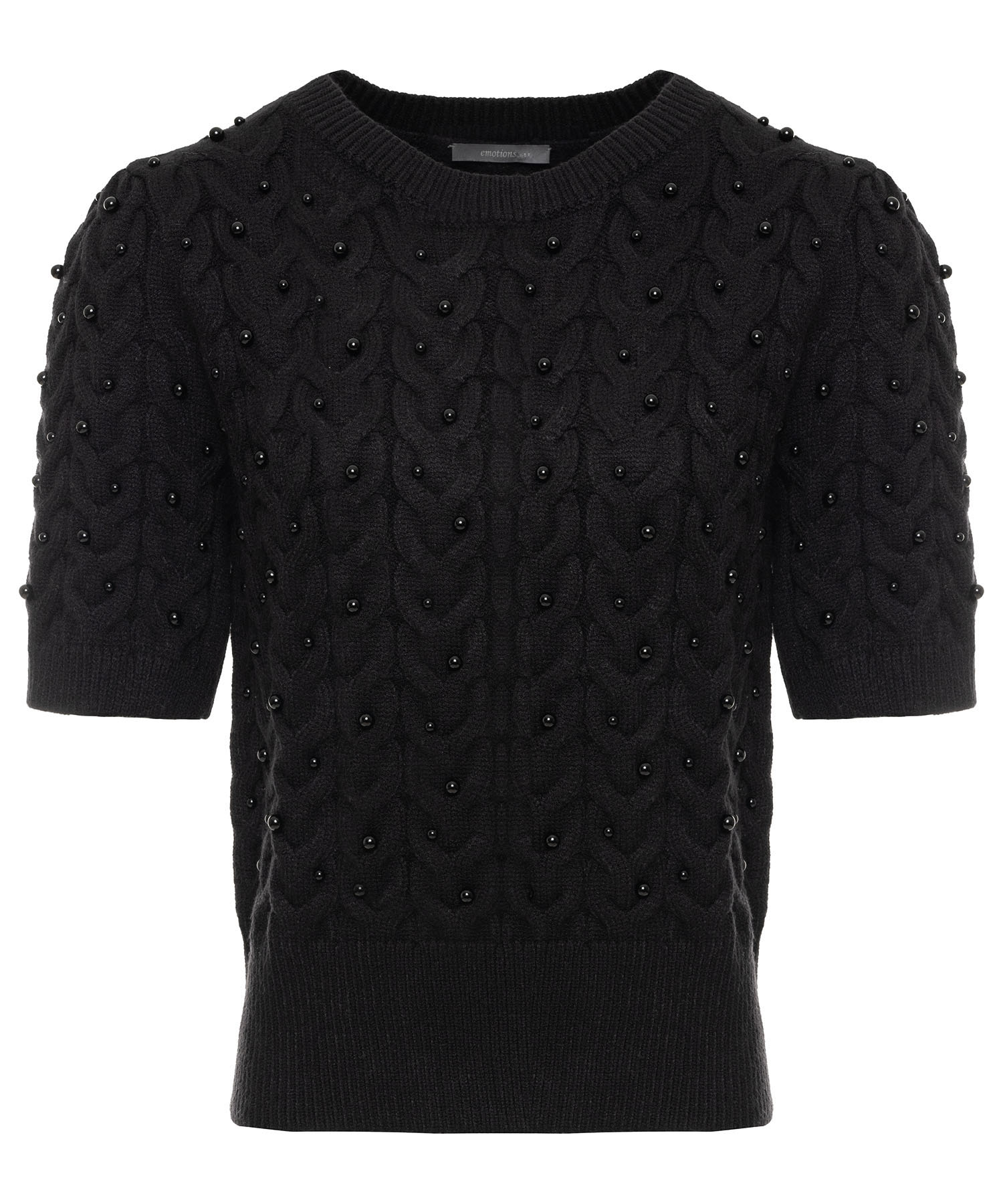 Twinset Pullover Schwarz Mit Perlen Emotions Pullover Mit Perlen