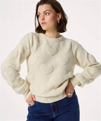 Fabienne Chapot Pullover aus Wollmischung 3D Herzen Bibian