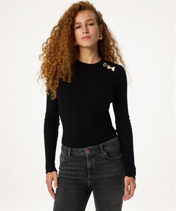 Fabienne Chapot Pullover aus Wollmischung Knopfleiste Banda