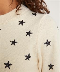 Fabienne Chapot Pullover aus Wollmischung Pailettes Sterne Rocket