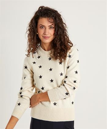 Fabienne Chapot Pullover aus Wollmischung Pailettes Sterne Rocket