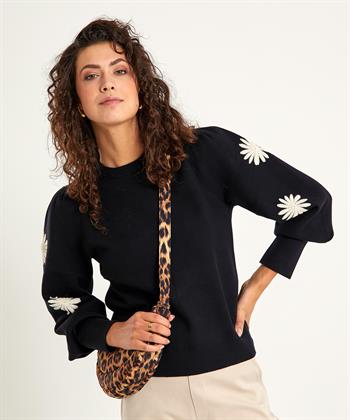 Fabienne Chapot Pullover mit gestickten Blumen Biba