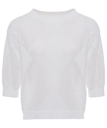 Giulia e Tu ajour Pullover Argyle