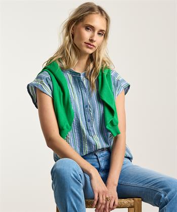 Giulia e Tu blouse geborduurde streep