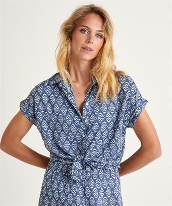 Giulia e Tu Bluse Denim Ornament Druck