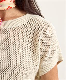 Giulia e Tu durchbrochener Pullover Lurex