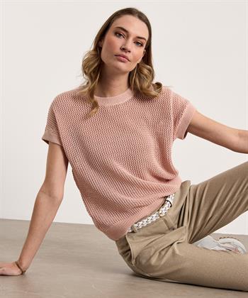 Giulia e Tu durchbrochener Pullover Lurex