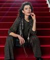 Giulia e Tu Hose mit weitem Bein Lurex