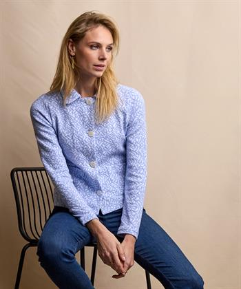 Giulia e Tu Jacquard-Blazer Strickjacke Crinkle