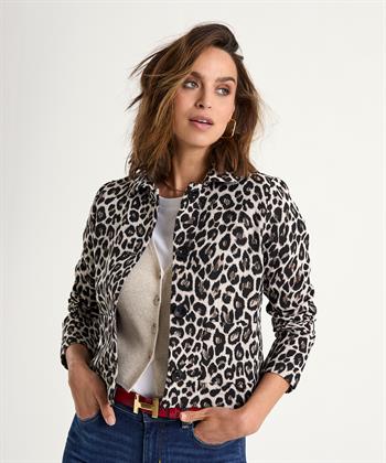 Giulia e Tu Jacquard-Jacke mit Panther-Print