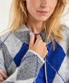 Giulia e Tu Jacquard-Strickjacke mit Argyle-Karo