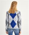 Giulia e Tu Jacquard-Strickjacke mit Argyle-Karo