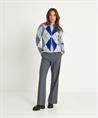 Giulia e Tu Jacquard-Strickjacke mit Argyle-Karo