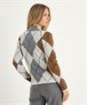 Giulia e Tu Jacquard-Strickjacke mit Argyle-Karo