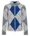 Giulia e Tu Jacquard-Strickjacke mit Argyle-Karo
