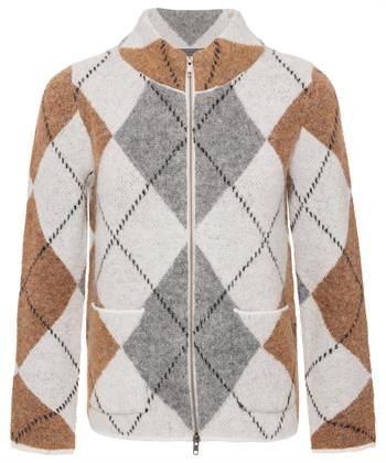 Giulia e Tu Jacquard-Strickjacke mit Argyle-Karo