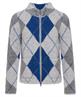 Giulia e Tu Jacquard-Strickjacke mit Argyle-Karo